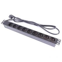 Uniformatic - Bandeau 19' 9 Prises Sans Inter Avec Cable 2 Metres'