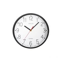 Nessy horloge murale, mouvement à quartz, diamètre 25 cm, design minimaliste moderne de noir 400155846 - Unilux