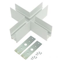 Union En x Horizontal Blanco Para Carril Magnetico Serie Even - Iluminashop