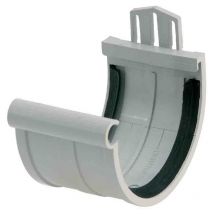 Girpi - Unión inferior de canalón de tejado de pvc gris. a 71m2 - gris