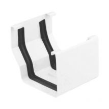 Ferroplast - Unión Perfil con Junta Cuadrada 70x70 Canalón eume Blanca pvc