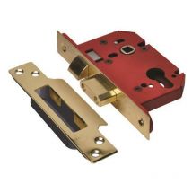Union - JL22EUS-PB-3.0 StrongBOLT 22EU EUS-PB-3.0 Euro Sashlock Plated Brass 81mm 3in UNNJL22EPB30