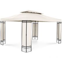 Uniprodo - Gazebo da Giardino in Acciaio Pergola da Giardino (3 x 4 m, 160 g/m²,