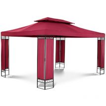 Uniprodo - Gazebo da Giardino in Acciaio Pergola da Giardino (3 x 4 m, 160 g/m²,