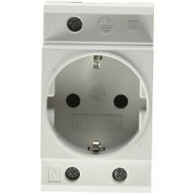 47260L Presa a protezione integrata da montare su quadro di distribuzione, tortora - Unitec