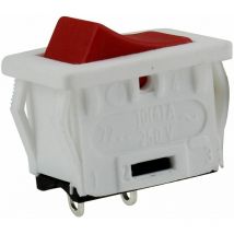 Einbau-Wippschalter 1p 250V 10A weiß/rot Lampenzubehör