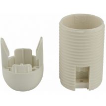 Lampenfassung E14 Gewindemantel weiß 250V max. 40W Isolierstoff M10x1 mm