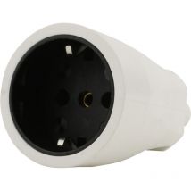 Schutzkontakt-Kupplung mit Knickschutz bruchfest weiß - Unitec