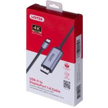 Adaptateur usb-c vers DisplayPort 1.4 8K @ 60Hz Câble de 1,8m - Connexion Mac iPad portable avec port usb-c à l'écran - Deux modes d'affichage
