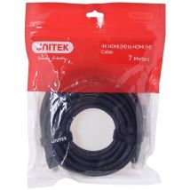 Cable hdmi 2.0 4K C11068BK de haute vitesse, 7 m, haute vitesse, vitesse de de transfert de 18 Gbps, avec connecteurs plaqués or pour la