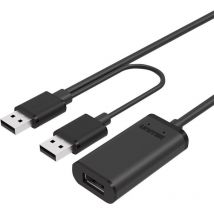 Unitek - Y-278 Rallonge active usb 2.0 Noir 10 m