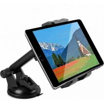 Universal Car Tablet Holder for Dashboard Windshield, 360° Swivel Car Phone Holder with Suction Cup