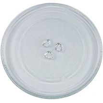 Universal Microwave Turntable Glass Plate With 3 Fixtures 24.5 Cm