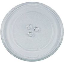 Universal Microwave Turntable Glass Plate With 3 Fixtures, 245 Mm