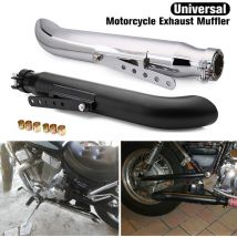 Universal Motorrad Cafe Racer Auspuffrohr Für Harley Bobbers Rennräder Silber (silber Silber)