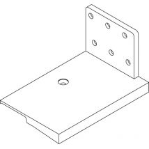 Universal-Schwellenhalter eifel t, größer/gleich 70 mm, Kunststoff schwarz, 1 Paar