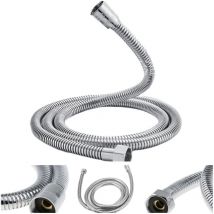Elle - Universal shower hose (G1/2 inch,1.5M), anti-twist and anti-kink shower hose, stainless steel/chrom