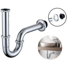 Coocheer - Universal Siphon für Waschbecken Röhrengeruchsverschluss in 1 1/4 x ø 32 mm Röhrensiphon Edelstahl für Waschtisch Geruchsverschluss