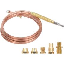 Aougo - Universal-Thermoelement, Temperatursensoren mit Muttern, Ersatz-Thermoelement-Kit-Adapter für Gasöfen, Induktionsherd, Gasherd, Heizung