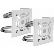 Universal Vertical Pole Mount for Security Cameras, Strong Metal Bracket, Angle Mount with Loops, Suitable for cctv Cameras (2 Pack, Small Size)