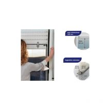 Weisses stop-inset-moskitonet für manuelle und motorisierte läden 130X160