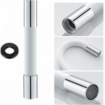 Tonchean - Universalform-wasserhahn-verlängerungsschlauch Mit Sprudelfilter (mit Dichtring), 360° Drehbar, 20 Cm, Weiß