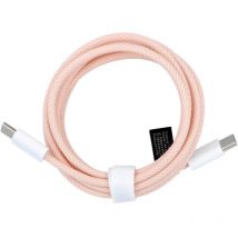 Cofi 1453 - Universalkabel Mit Usb-c – Usb-c-stecker - Unterstützt Pd 60w Schnellladung Und Datenübertragung Rosa 1m