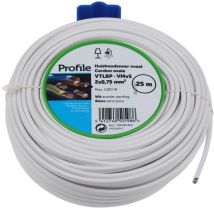 Câble VTLBP 2x0.75 blanc 25m – 790410412 – Alimentation pour luminaire – Puissance, Tension sortie, Sens de pose, Tension électrique – Universeel