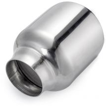 Tube d'échappement universel rond incliné entrée 63mm sortie 101mm lbtn