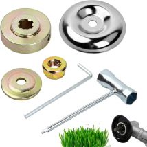 Universelle Kit Fixation écrou Lame Boîte,Tête de Débroussailleuse Universelle Accessoires,6 Morceaux Kit Ecrou Tete Debroussailleuse,Lames de Boîte