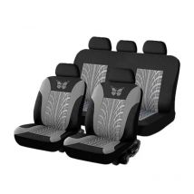Autositzbezug, universelles Autositzbezug-Set, Sitzbezüge für vorne und hinten, Grau