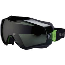 Univet 6X3 6X3-00-05 Occhiali a mascherina antiappannante, incl. Protezione raggi UV Nero, Verde EN 166, EN 170, EN 172