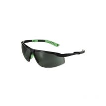 Univet - 5 x 8 Green Lens Gun Metal/Green Frame Safety Glasses