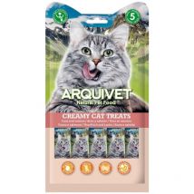 Creamy Cat Treats - Snack liquide Chat de thon et saumon 5 x 14 g (8435117842236) - Arquivet