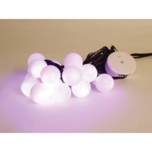 Dmail - Light Creations Colourlight - 8 m - 16 lampes rvb - fil noir - 12 v