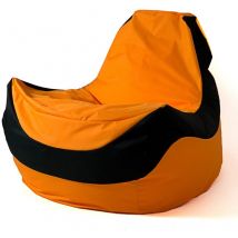 UNKNOWN GO GIFT Pouf noir orange Oxford tissu indéchirable 140 x 100 x 100 cm 140 x 100 cm (5905359294481)