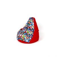 UNKNOWN GO GIFT Pouf Rouge 130 x 90 cm Poire (5905359299905)