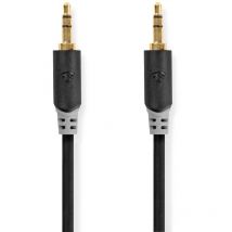 Câble audio stéréo 3.5 mm Mâle 3.5 mm Mâle Plaqué or 10.0 m Ron Nedis CABW22000AT100