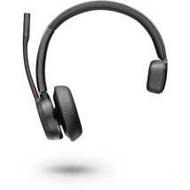 Poly Voyager 4310 Headset mit Microsoft Teams Zertifizierung + BT700 Dongle + Ladestation de