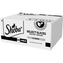 Selection - Nourriture Humide pour Chat - dans Un Sachet portion - Volaille - Multipack en Sauce - 120 x 85 g (4770608265571) - Sheba