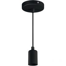 Elegante schwarze Deckenhängelampe E27 – max. 40 W – Stahlblech – IP20 – 1000 mm hoch – 98 mm breit – 98 mm tief