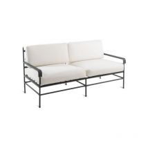 Divano Toscana In Ferro Colore Grafite Cuscini Esclusi