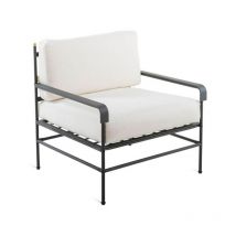 Poltrona Toscana In Ferro Grafite Cuscini Esclusi