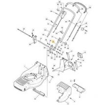 Unterer teil des griffs schwarzlack turbo roller original stiga - 381006614/0