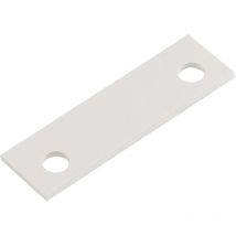 Unterlegplatte eckig zu Schließblech Stärke 1,5 mm Aluminium weiß ral 9010