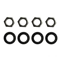 Unterlegscheiben 18mm mit Sechskantmuttern 15mm, 10x1, 4 Stück