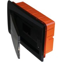 Faeg - Unterputz schaltschrank 12 module mit schwarzer rahmen und getönter tür 315x215x80mm IP40 FG14712