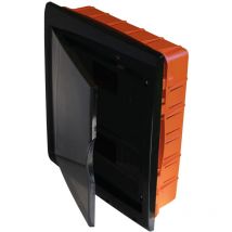 Faeg - Unterputz schaltschrank 24 module mit schwarzer rahmen und getönter tür 315x365x80mm IP40 FG14724