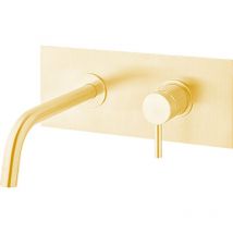 Paffoni - Honey Gold gebürstete Unterputz-Waschtischbatterie mit 248 mm langem Auslauf Light Serie LIG106HGSP Messing - Honey Gold Spazzolato