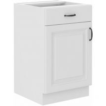 Küchen Preisbombe - Unterschrank 50 cm Stilo Weiß Küchenzeile Vollauszug Soft-Close Küche Landhaus